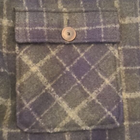 Treasure & Bond Shirt Jacket  Shacket  Blue/ Green Abel Plaid Size 3X - Picture 4 of 13